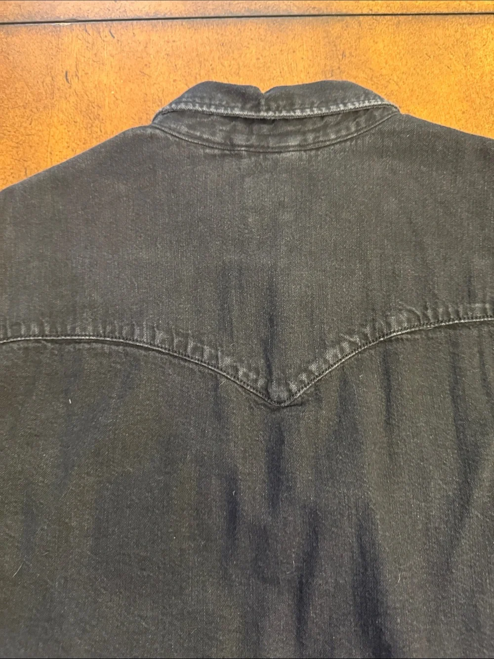Levi's Black Button-Down Denim-Style Western Shirt